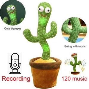Танцующий кактус поющий 120 песен с подсветкой Dancing Cactus